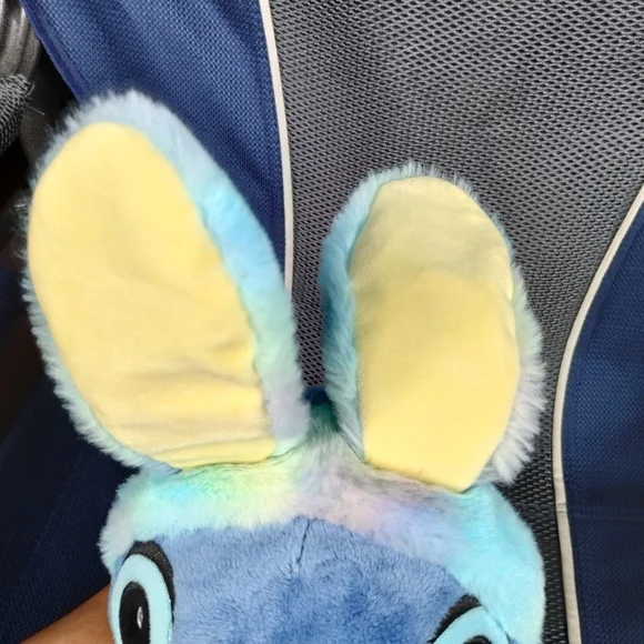 Disney Store 2020 Stitch Easter Bunny Plush Tie Dye Blue 12" - Picture 7 of 16